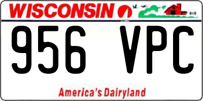 WI license plate 956VPC