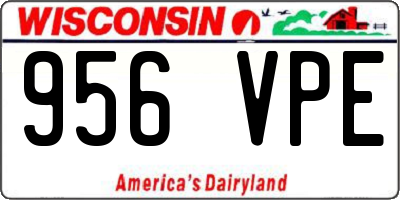 WI license plate 956VPE