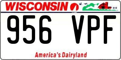 WI license plate 956VPF