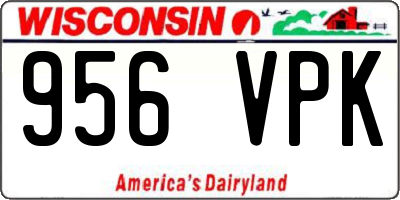 WI license plate 956VPK