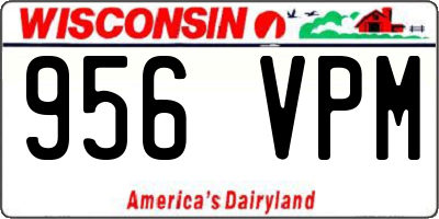 WI license plate 956VPM
