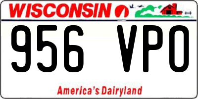WI license plate 956VPO