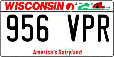WI license plate 956VPR