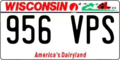 WI license plate 956VPS
