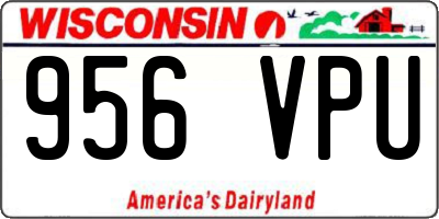 WI license plate 956VPU