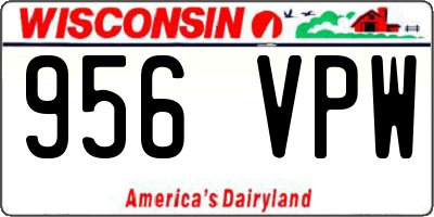 WI license plate 956VPW