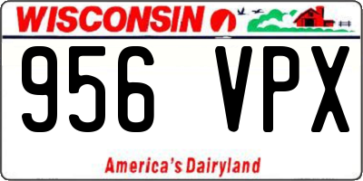 WI license plate 956VPX