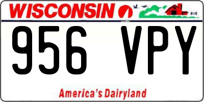 WI license plate 956VPY