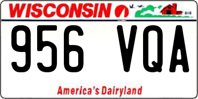 WI license plate 956VQA