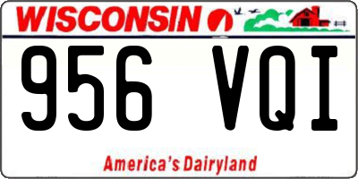 WI license plate 956VQI