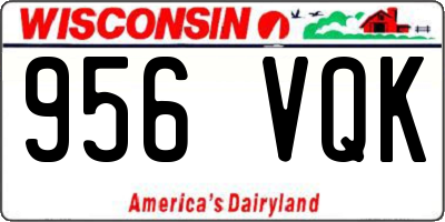 WI license plate 956VQK
