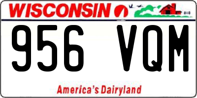 WI license plate 956VQM