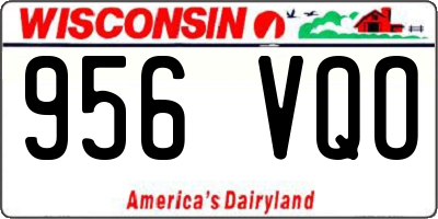 WI license plate 956VQO