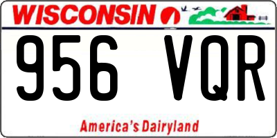 WI license plate 956VQR