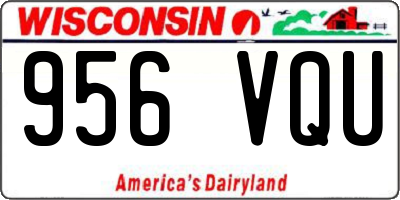 WI license plate 956VQU