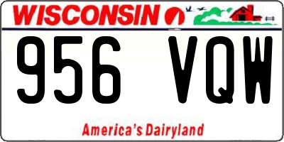 WI license plate 956VQW