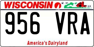 WI license plate 956VRA