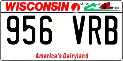 WI license plate 956VRB