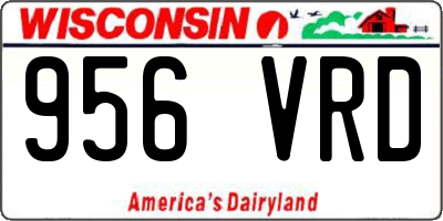WI license plate 956VRD