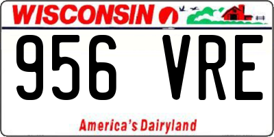 WI license plate 956VRE