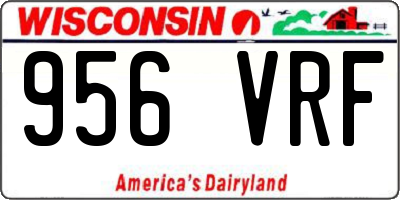 WI license plate 956VRF