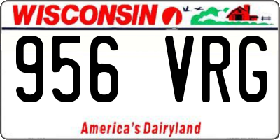 WI license plate 956VRG