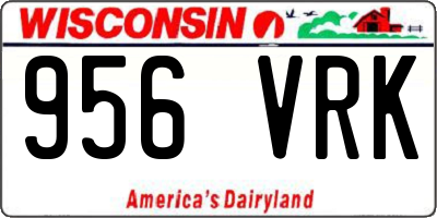 WI license plate 956VRK