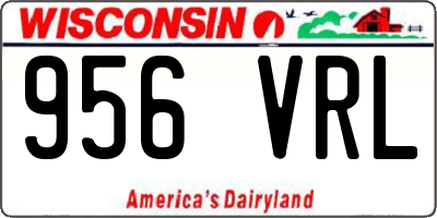WI license plate 956VRL