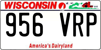 WI license plate 956VRP