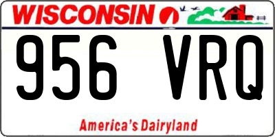 WI license plate 956VRQ