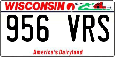 WI license plate 956VRS