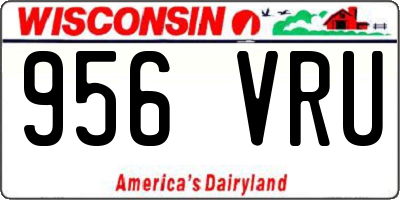 WI license plate 956VRU