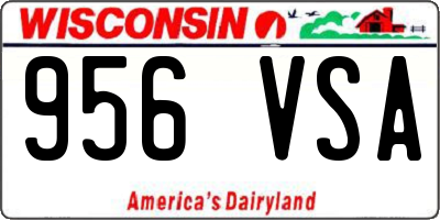 WI license plate 956VSA