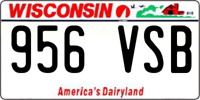 WI license plate 956VSB