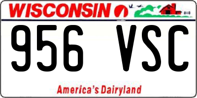 WI license plate 956VSC