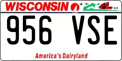 WI license plate 956VSE