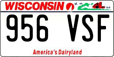 WI license plate 956VSF