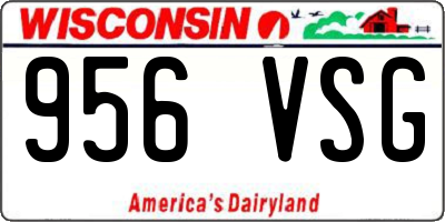WI license plate 956VSG