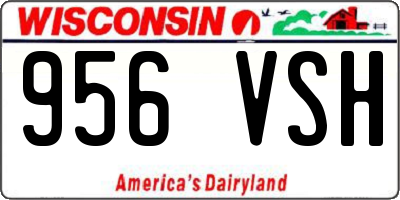 WI license plate 956VSH