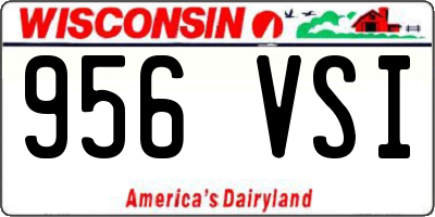 WI license plate 956VSI