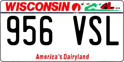 WI license plate 956VSL