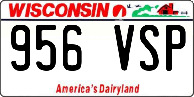 WI license plate 956VSP