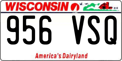 WI license plate 956VSQ