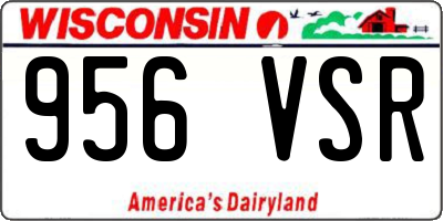 WI license plate 956VSR