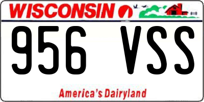 WI license plate 956VSS