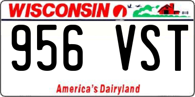 WI license plate 956VST