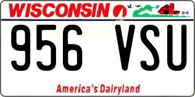 WI license plate 956VSU