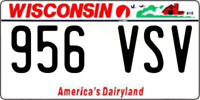 WI license plate 956VSV