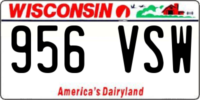 WI license plate 956VSW