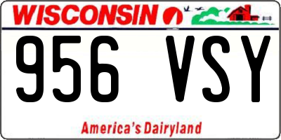 WI license plate 956VSY